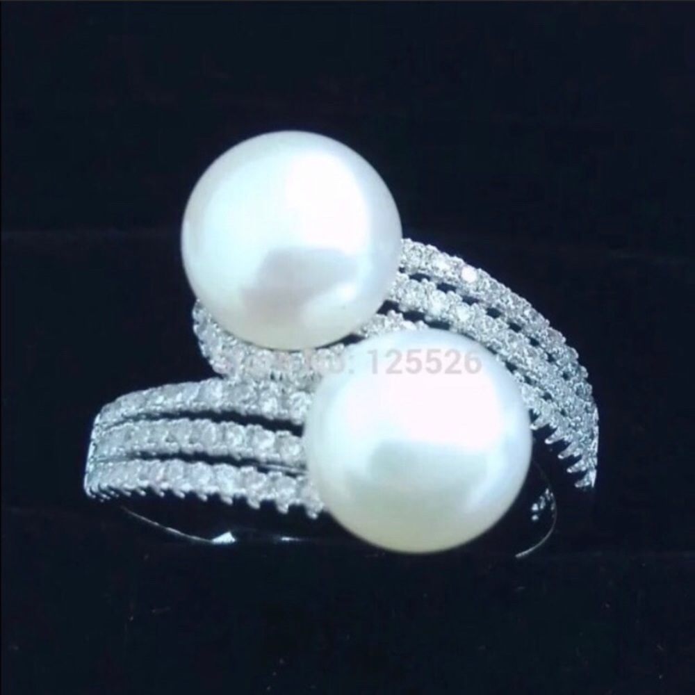 Silver Plated Pearl Ring